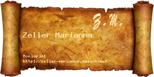 Zeller Marianna névjegykártya